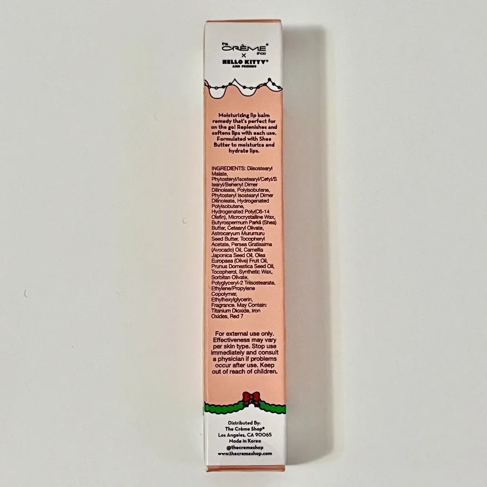 The Crème Shop Hello Kitty Moisture Remedy Lip Balm Apple Cider Shea Butter